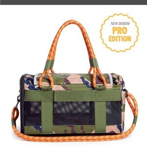 Roverlund Large Camo & Orange Pet Carrier (up to 25lbs)
